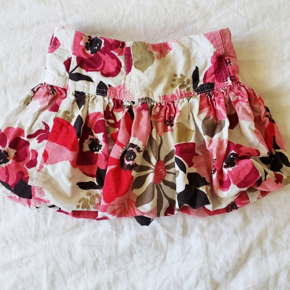 Gymboree Corduory Floral Bubble Skirt